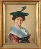 Crone Fritz,Bavarian woman in costume,1910,Twents Veilinghuis NL 2017-10-13