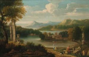 CRONE Robert 1718-1779,Figures resting before a lake in an Italianate lan,Christie's GB 2000-09-07