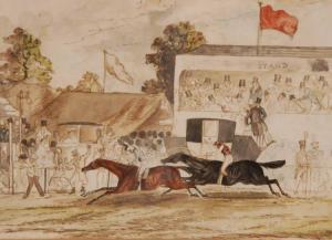 croome c.j 1802-1875,Horse racing scene,1848,Burstow and Hewett GB 2009-09-23