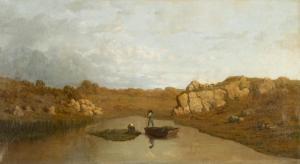 CROPSEY Jasper Francis 1823-1900,Figures in a Lake Landscape,Abell A.N. US 2024-03-10