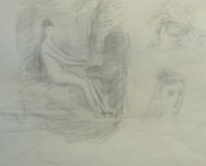 CROS Henry 1840-1907,STUDIES OF A WOMAN PLAYING THE PIANO,1873,William Doyle US 2005-02-09