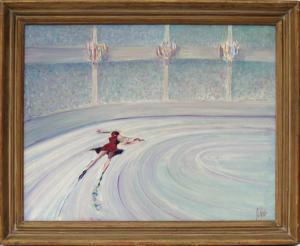 CROSBY Percy Leo 1891-1964,ice skating scene,Blackwood/March GB 2008-10-15