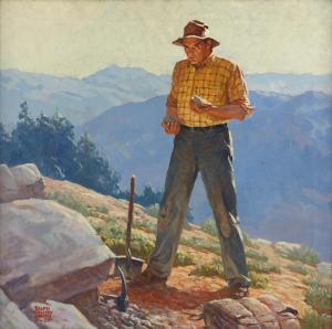 CROSBY SMITH RALPH 1911-1965,Standing Prospector,1935,Swann Galleries US 2019-12-10