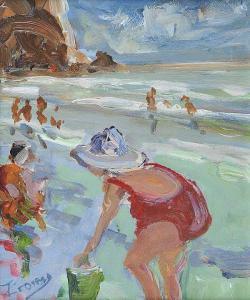 CROSBY Terrance 1949,GATHERING SHELLS,Ross's Auctioneers and values IE 2016-11-09