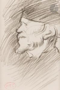 CROSS Henri Edmond 1856-1910,Portrait d\’homme de profil,Ader FR 2024-03-22