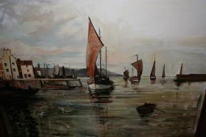 CROSS Melanie,harbour scene,1978,Lawrences of Bletchingley GB 2017-06-06