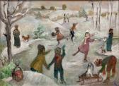 CROSS ROSE,Winter scene with children playing in a snowy landscape,Lacy Scott & Knight GB 2023-03-17