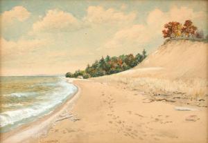 CROSSMAN Abner 1847-1932,Shoreline Scene,Burchard US 2010-06-27