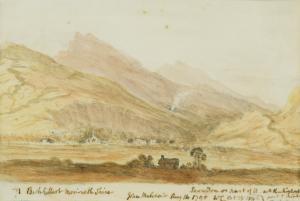 CROTCH William 1775-1847,Beth Gellert Merionethshire / Snowdon on part of i,1842,Cheffins 2021-06-30