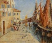 CROTTI lucia 1877-1960,Canale veneziano,Meeting Art IT 2022-03-16