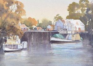 Crowe G,BOATS IN THE HARBOUR,Ross's Auctioneers and values IE 2017-09-13