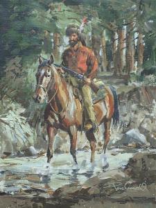 CROWELL Pers 1910-1990,mountain man on horseback,Matthew's Gallery US 2013-06-25