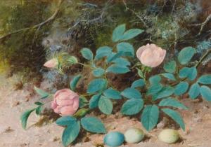 CRUICKSHANK William,Roses and bird's eggs on a mossy bank,Bellmans Fine Art Auctioneers 2023-09-05