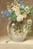 CRUICKSHANK William 1848-1922,still life paintings of mixed flowers,John Nicholson GB 2021-08-11