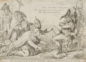 cruikshank,Buonaparte at Rome, giving Audience in State,Dreweatts GB 2015-06-25