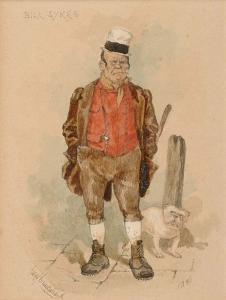 CRUIKSHANK George II 1800,Bill Sykes, with three other Dickensian characters,1886,Bonhams 2003-10-14