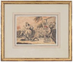 CRUIKSHANK Isaac 1756-1811,Caricature of a Rat Chase,Brunk Auctions US 2022-03-24