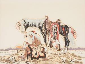 CRUMBO Woodrow Wilson 1912-1989,Last Sunset,Santa Fe Art Auction US 2023-03-15