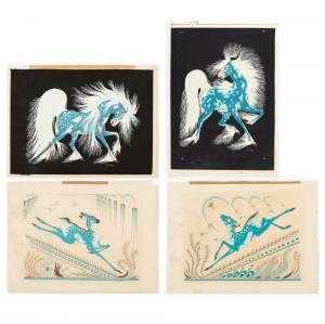 CRUMBO Woodrow Wilson 1912-1989,Spirit Horse,Santa Fe Art Auction US 2022-08-13