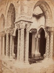 CRUPI Giovanni 1859-1925,Monreale, dettagli cortile cattedrale,1890,Finarte IT 2022-11-16