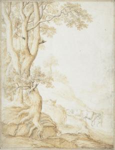 CRUSSENS Anthonie, Anton,A wooded landscape with a peasant and horses,Christie's 2018-09-12