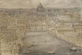 CRUYL Lieven 1640-1720,View of Rome with the Ponte Sant' Angelo crossing ,Christie's GB 2013-07-02