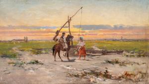 CSEREPY Arpad 1859-1907,At the well,1901,Nagyhazi galeria HU 2023-12-12