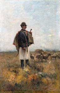CSEREPY Arpad 1859-1907,Shepherd,Nagyhazi galeria HU 2020-12-08