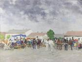 CSILLAG Jozsef 1894-1977,SCENE WITH HORSES AND CARRIAGES,Potomack US 2012-09-29