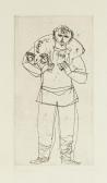 CSOHANY Kalman 1925-1980,Shepherd boy,Pinter HU 2022-01-16
