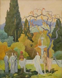 CSOSZ John 1897-1969,Classical Figures in a Landscape,1925,Rachel Davis US 2020-03-21