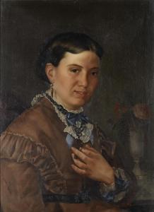 CUADRAS Joaquim 1843-1877,Portrait of the artist's daughter, Josefiti Cuadras,Bonhams GB 2013-12-04