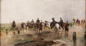 CUARTIELLES Ramon 1800-1800,Parada de Caballeria,1891,Goya Subastas ES 2018-01-31