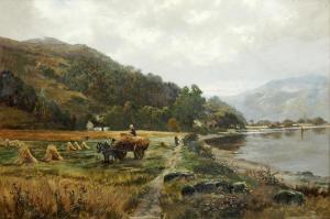 CUBLEY HENRY HADFIELD 1844-1904,An oatfield, Luss, Loch Lomond,1886,Bonhams GB 2015-04-14