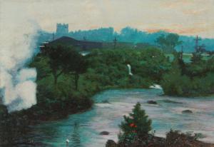 CUDWORTH Jack 1930-2010,INDUSTRIAL RIVER,1986,Ross's Auctioneers and values IE 2024-03-20