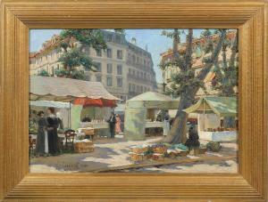 CUGNET LEON 1889-1919,Markttag in der Stadt,1910,Schloss DE 2015-09-12