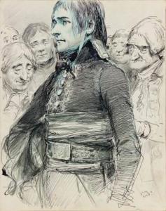 CUGNOTET Édouard F 1800-1800,dessin à la plumerehaussé de crayon…,De Maigret FR 2009-02-04