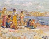 CUGUEN Victor Louis 1882-1969,La plage à SANARY,Aguttes FR 2011-05-21