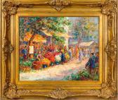 CUGUEN Victor Louis 1882-1969,Le marché aux fleurs,Cannes encheres, Appay-Debussy FR 2023-05-05