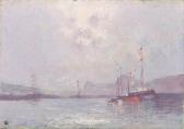CUISINIER Edmond 1857-1917,Bateaux dans la rade,Osenat FR 2020-07-19