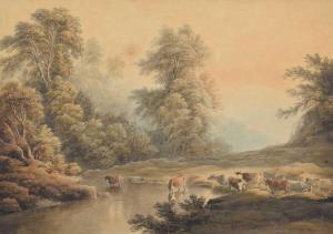 CUITT George I 1743-1818,River scene with cattle,1809,Peter Wilson GB 2021-04-15