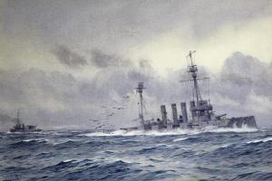 CULL Alma Claude Burlton,THE SINKING OF HMS WARRIOR AFTER JUTLAND,1916,Lawrences 2021-04-23