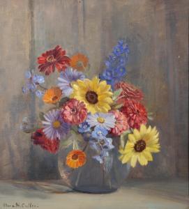 CULLEN Nora H 1900-1900,Still Life of Flowers in a Glass Vase,20th Century,John Nicholson 2019-01-30