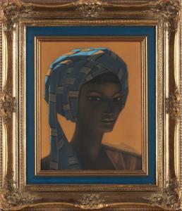 CULLMANN Bernard 1903-1977,Portrait einer jungen Frau mit Turban,Arnold DE 2023-11-25