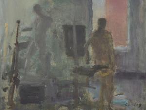 CUMING Frederick G. Rees 1865-1949,Studio at Evening,John Nicholson GB 2017-12-20