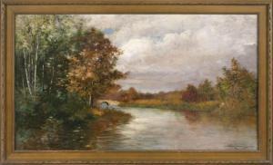 CUMMING Arthur 1847-1913,The bridge at River Road, Mattapoisett, Massachuse,1898,Eldred's 2022-01-27
