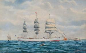 CUMMING Neville 1800-1900,Portrait of the three masted sailing vessel called,Mallams GB 2006-06-09