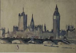 CUNDALL Charles Ernest 1890-1971,Houses of Parliament,1943,Halls GB 2024-04-23