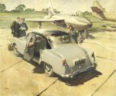 CUNEO Terence 1907-1996,Airfield with a Hawker Hunter P1067,Bonhams GB 2016-06-07