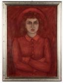 CUNIOLO Armando 1900-1955,Figura femminile in rosso,1943,Cambi IT 2019-10-23